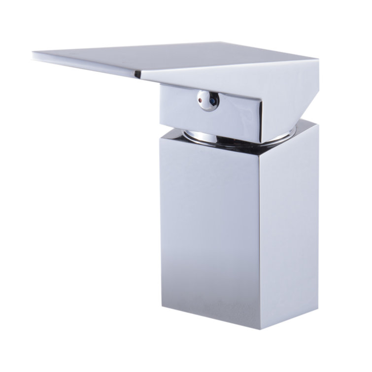 Polished Chrome Modern Deck Mounted Tub Faucet with Hand Shower