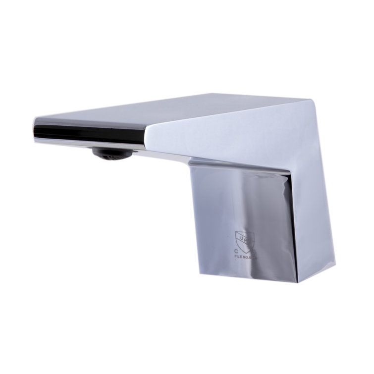 Polished Chrome Modern Deck Mounted Tub Faucet with Hand Shower