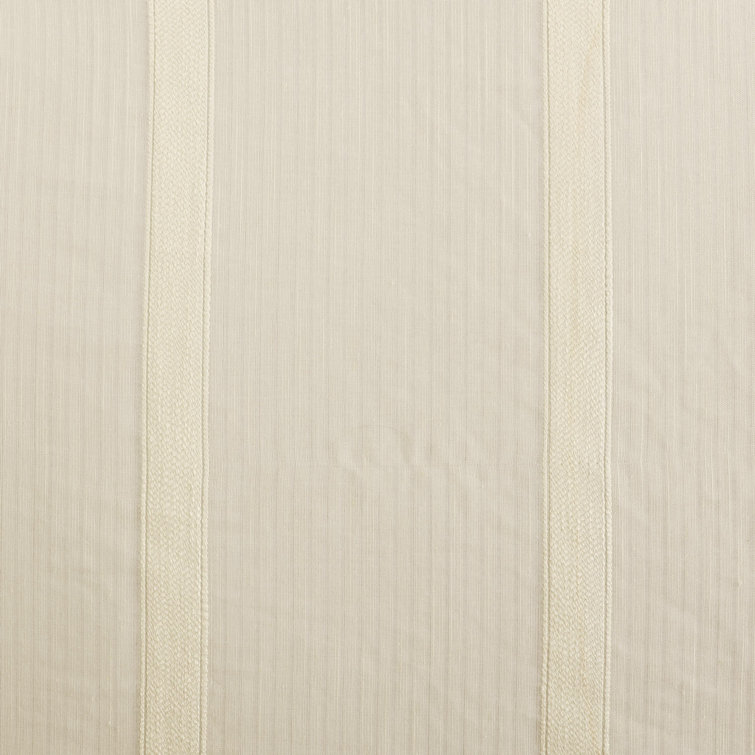 Antigua Off White Linen Blend Sheer Curtain Panel 50" x 84"