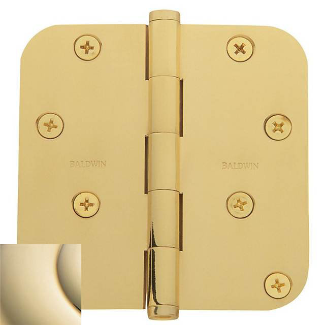 Baldwin Lifetime Polished Brass 4" x 4" Door Hinge