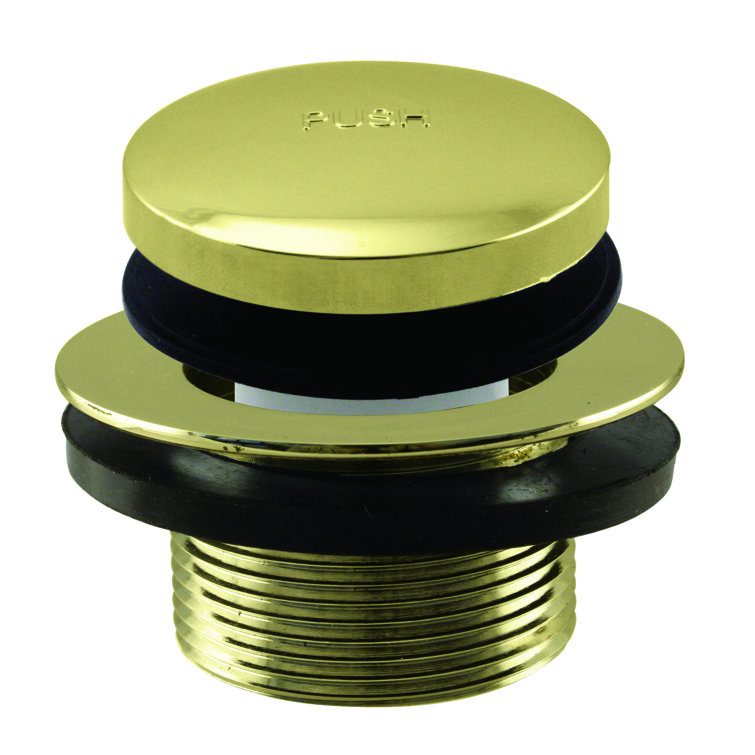 Polished Brass 23" Tip-Toe Bathtub Drain Assembly with Overflow