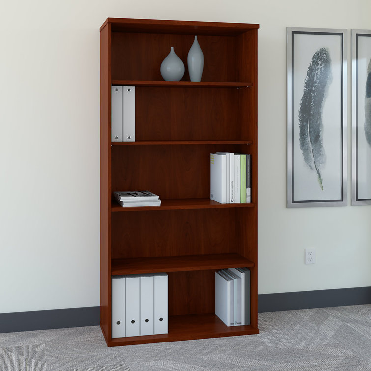 Hansen Cherry 73" Adjustable 5-Shelf Bookcase