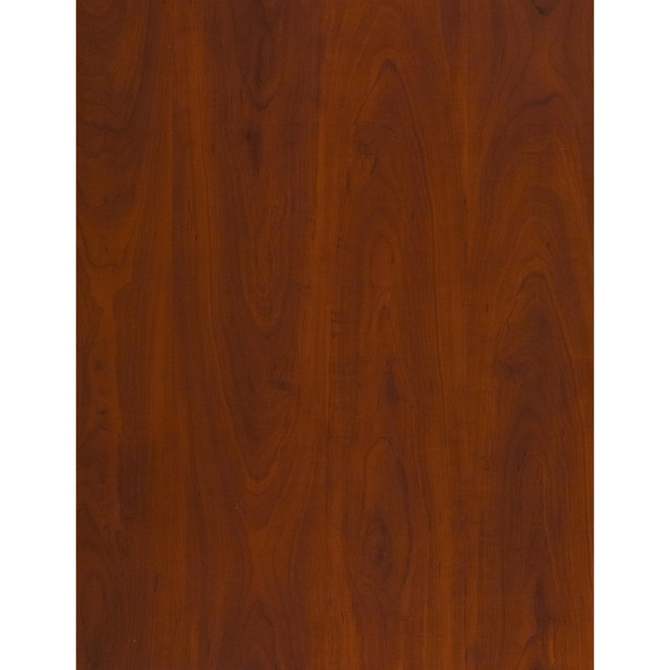 Hansen Cherry and Graphite Gray Corner Desk with Drawer