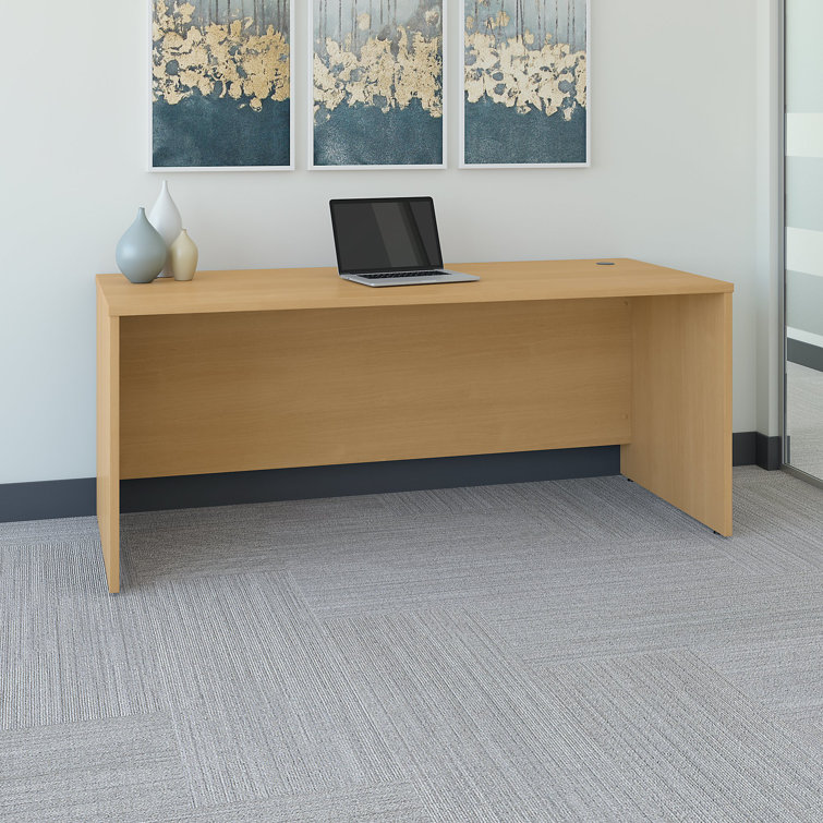 Transitional Mocha Cherry Executive Office Desk with Drawer