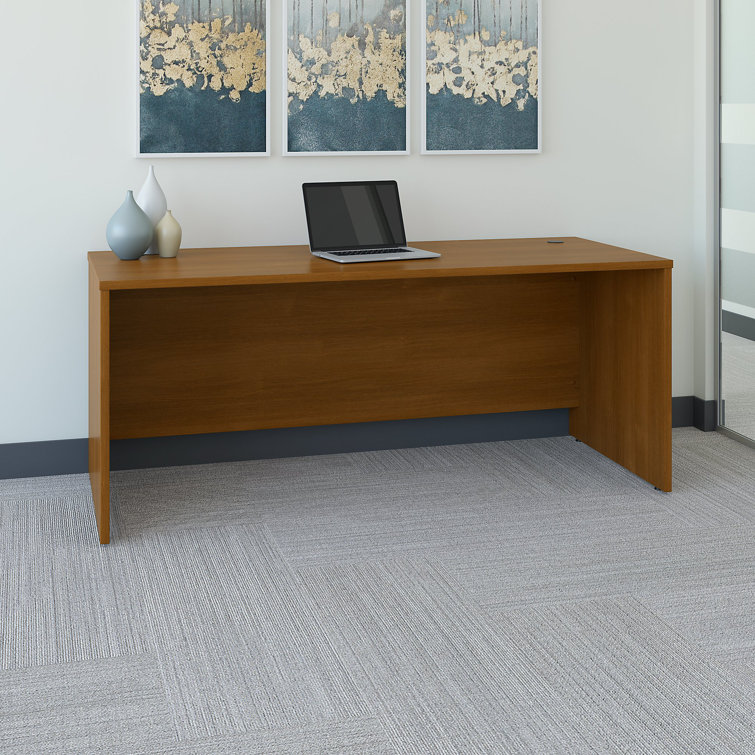 Hansen Cherry Graphite Gray Executive Office Desk with Drawer