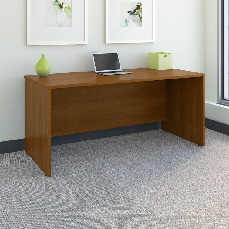 Hansen Cherry Graphite Gray Executive Office Desk with Drawer