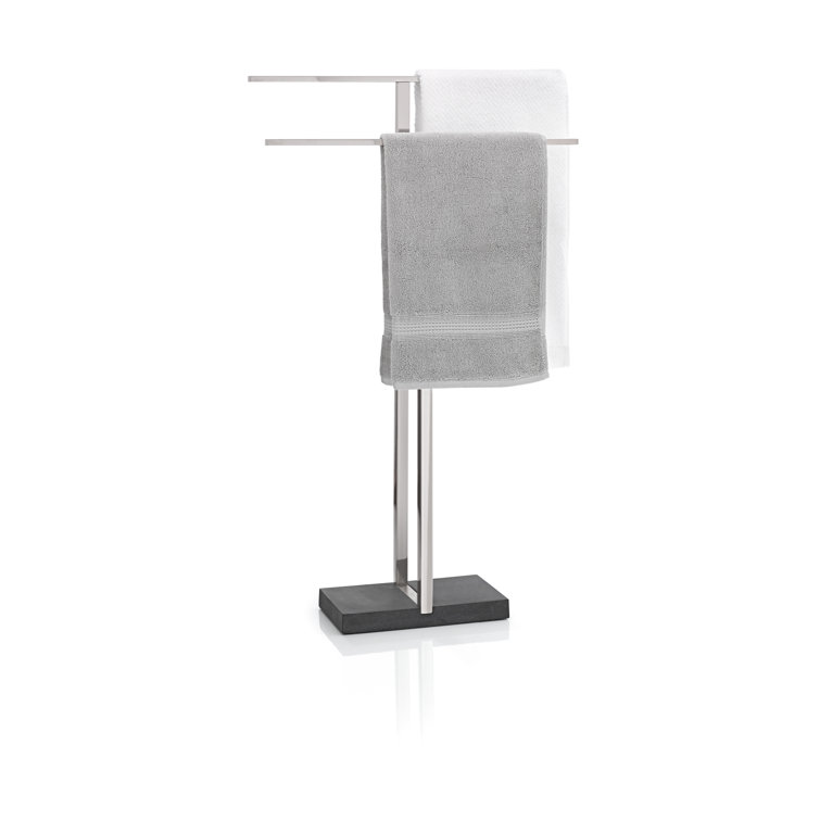 Menoto Freestanding Stainless Steel Towel Stand with Dual Rails