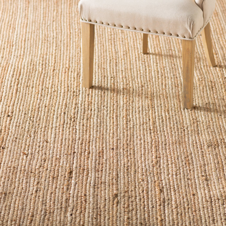 Handmade Natural Jute Round Area Rug, 6' x 6'