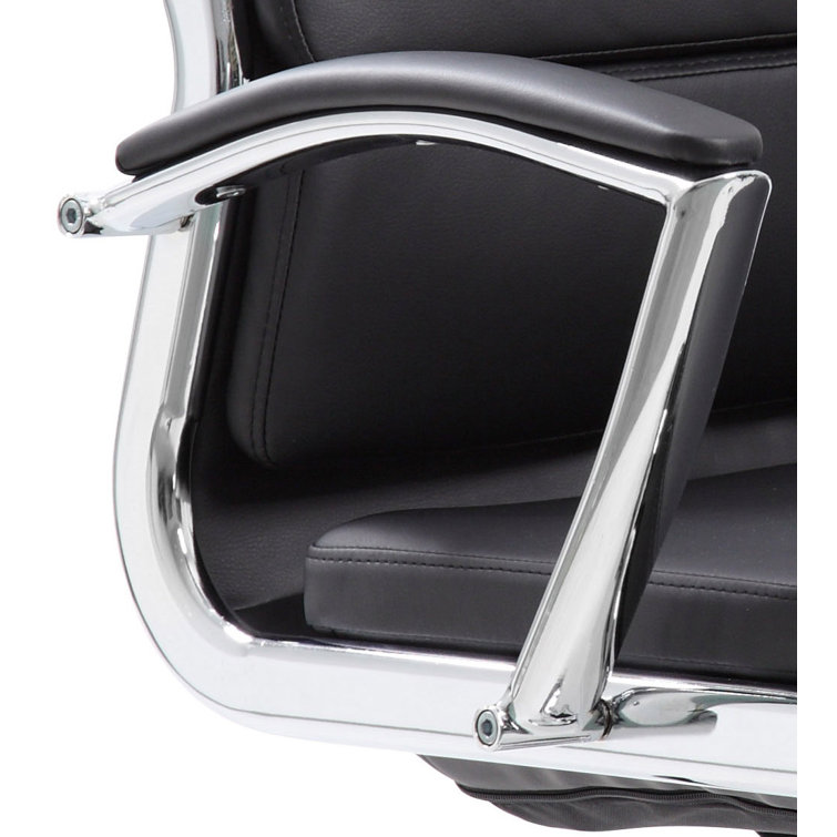 Black High-Back Leather Executive Swivel Office Chair