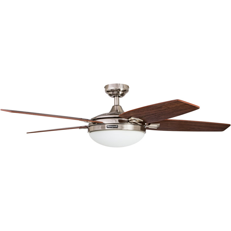 Honeywell 48'' Brushed Nickel Ceiling Fan with LED Light and Remote