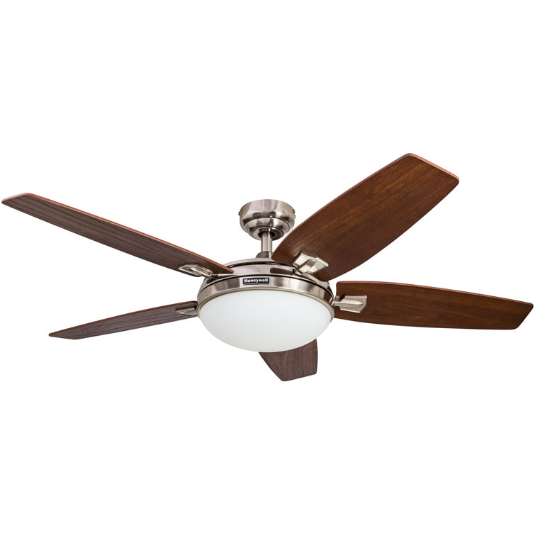 Honeywell 48'' Brushed Nickel Ceiling Fan with LED Light and Remote