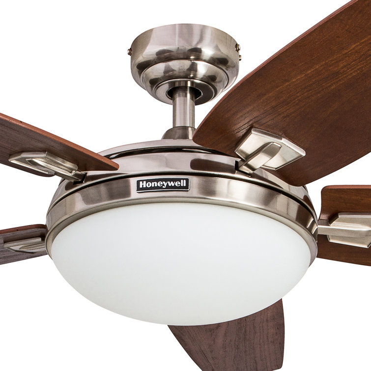 Honeywell 48'' Brushed Nickel Ceiling Fan with LED Light and Remote