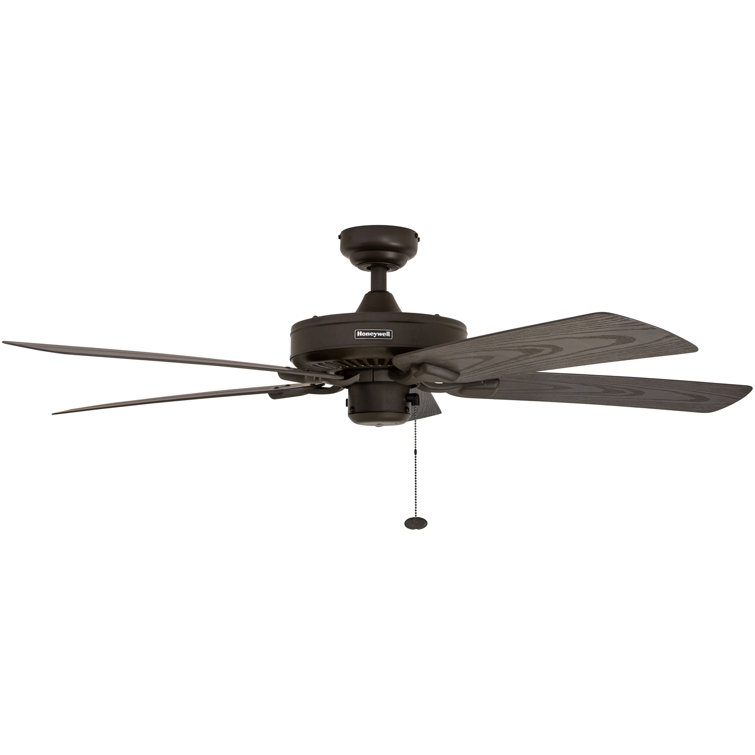 Belmar 52" Bronze Ceiling Fan with Mahogany Blades