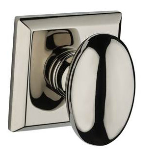 Polished Nickel Solid Brass Egg-Shaped Privacy Door Knob