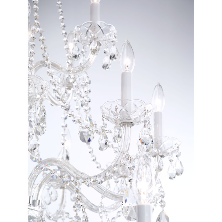 Arlington Heritage Clear Crystal 25-Light Polished Silver Chandelier