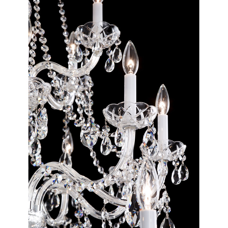 Arlington Heritage Clear Crystal 25-Light Polished Silver Chandelier