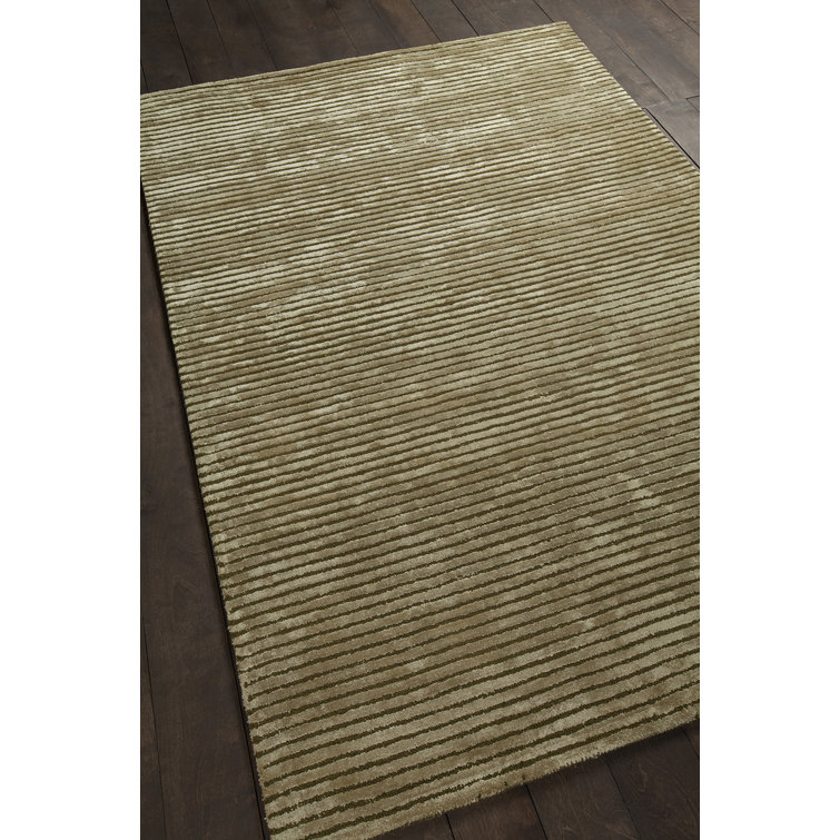Emerald Whisper Hand-Tufted Wool & Viscose 5'x7'6" Rectangular Rug