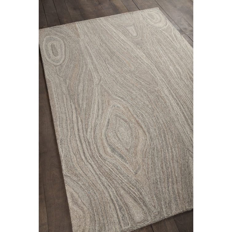 Elysian Fields Gray Hand-tufted Wool Rectangular Area Rug