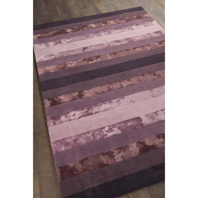 Gardenia Gray Hand Tufted Wool Stripe 5' x 7' Rug