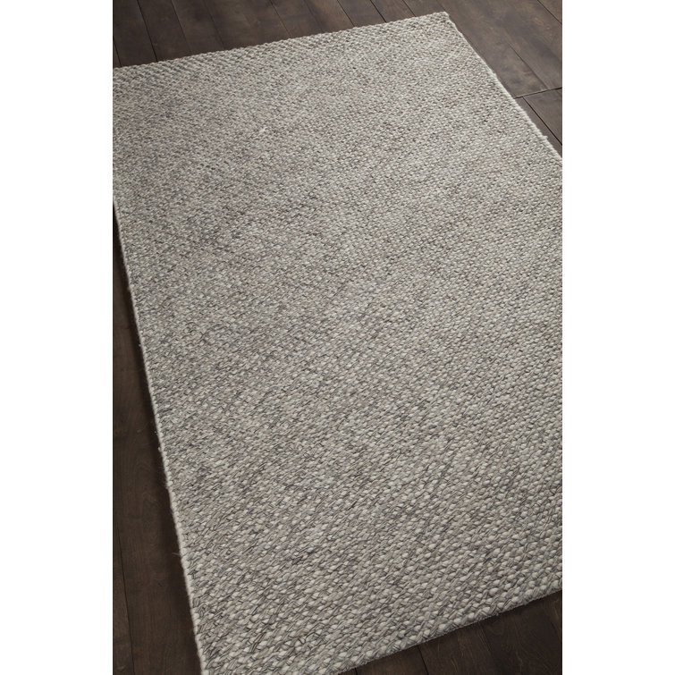 Gray Geometric Handmade Wool 5' x 7' Area Rug