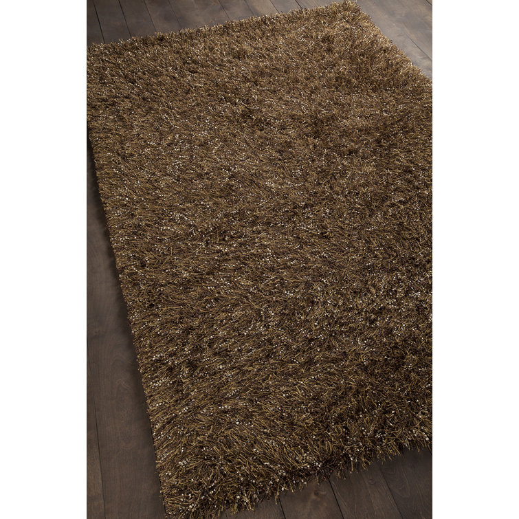 Luxurious Plush Hand-Woven Shag Rug in Solid Color, 7'9" x 10'6"