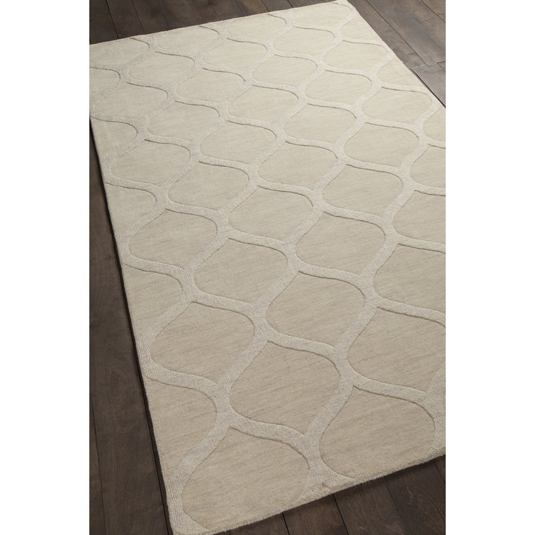 Ivory Hand-Tufted Wool Rectangular 8' x 11' Rug