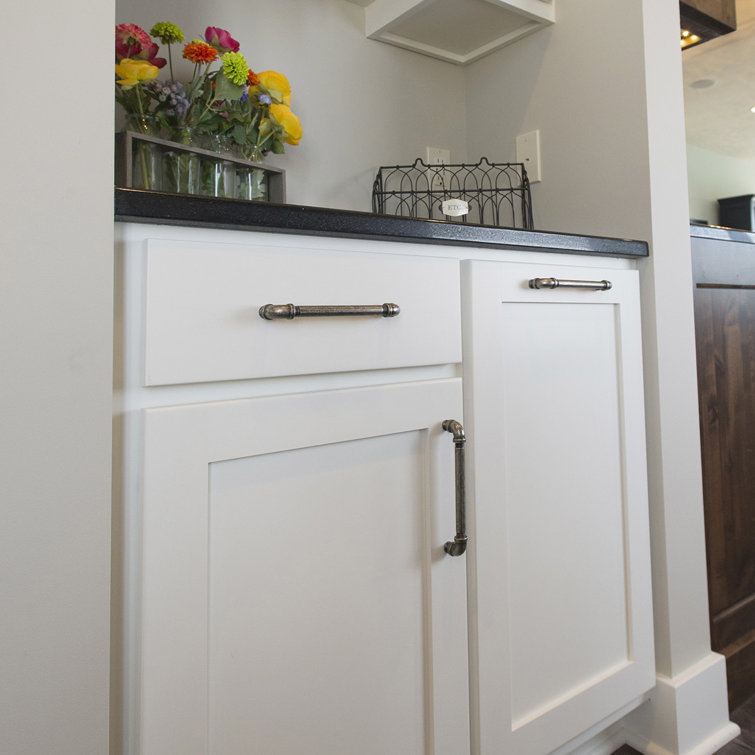 Black Nickel Industrial Bar Cabinet Pull with Mounting Hardware
