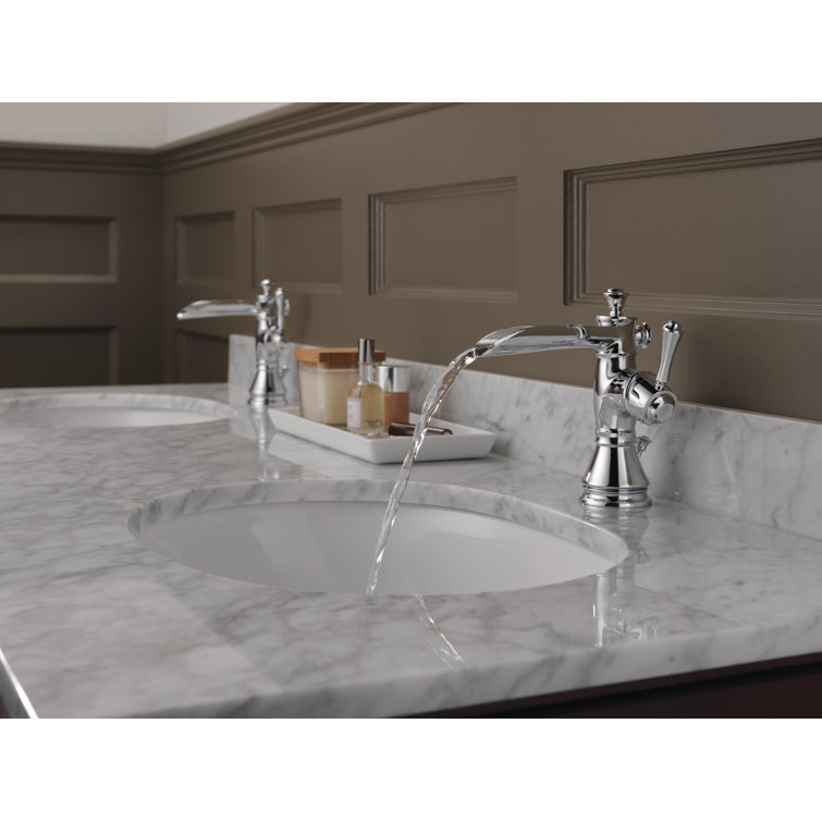 Sleek Modern Chrome Single-Hole Bathroom Faucet with WaterSense