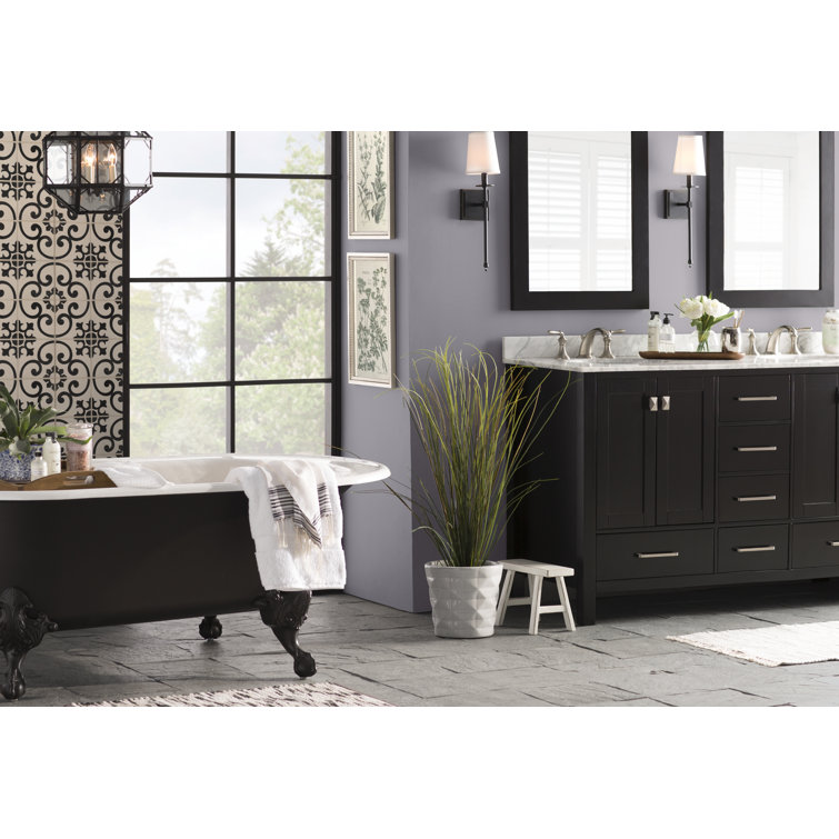 Agadir 8" x 8" Black and White Cement Patterned Tile