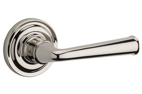 Polished Nickel Solid Brass Privacy Door Lever with Round Rose