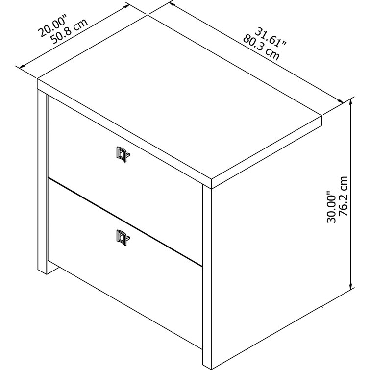 Echo Gray Sand 2-Drawer Legal Size Lateral File Cabinet