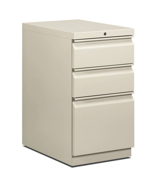 Brigade Mobile 3-Drawer Legal Size Lockable Pedestal in Light Gray