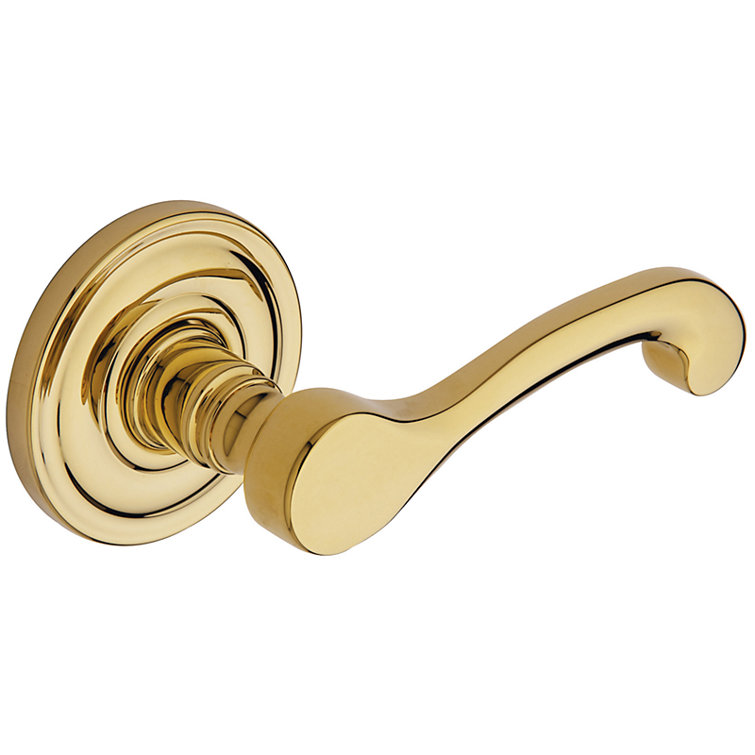 Classic Unlacquered Brass Passage Door Lever Set