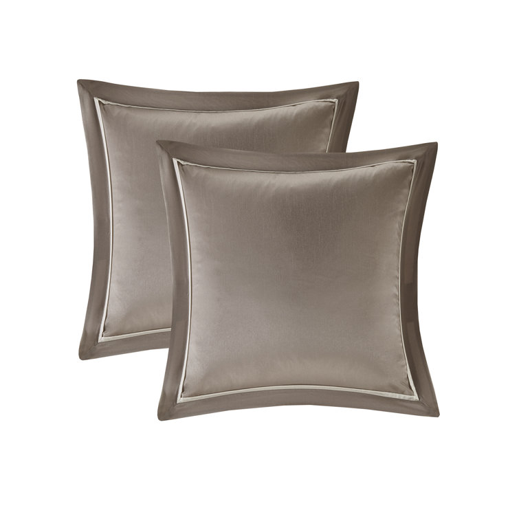 Taupe Queen Microfiber 24-Piece Bedding Set with Tufted Details