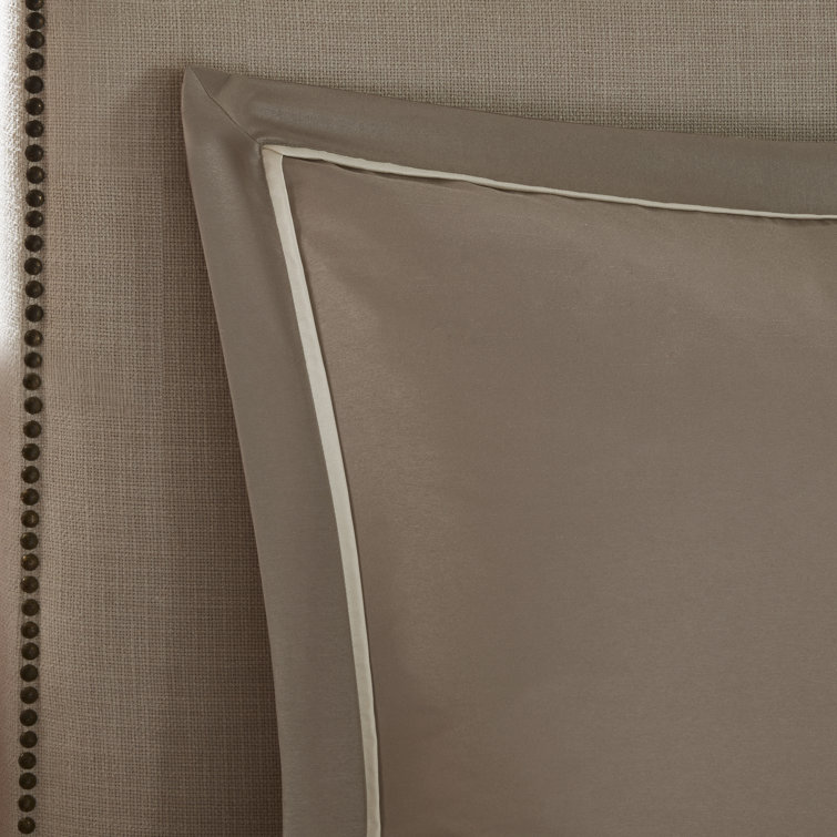 Taupe Queen Microfiber 24-Piece Bedding Set with Tufted Details