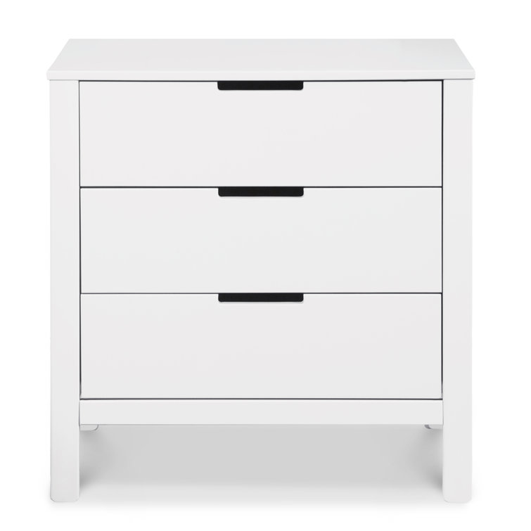 Colby Modern White 3-Drawer Nursery Dresser with Soft Close