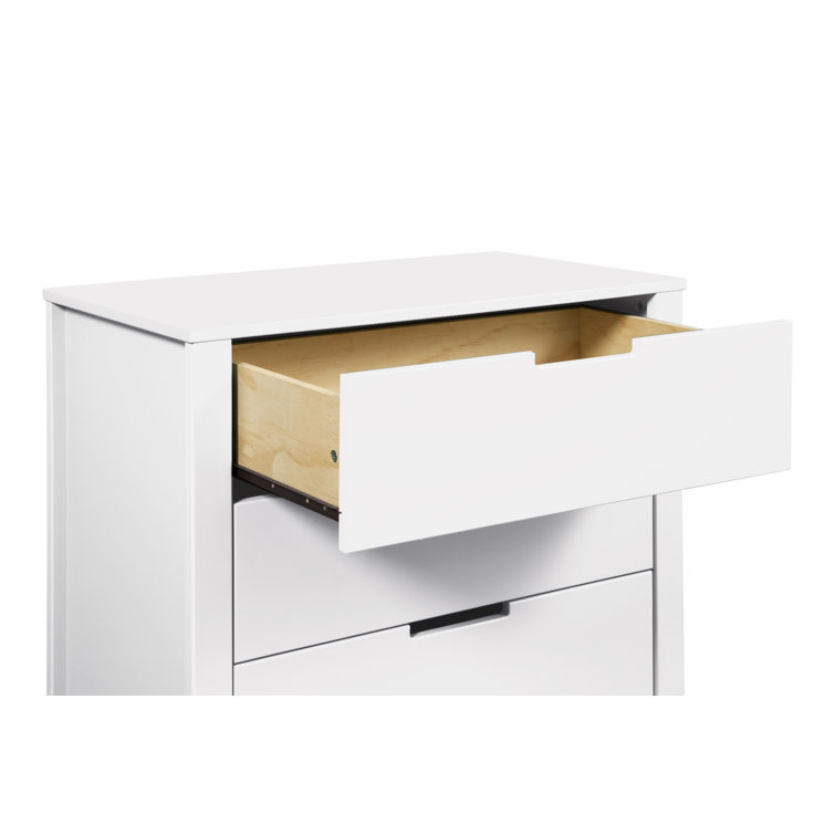 Colby Modern White 3-Drawer Nursery Dresser with Soft Close