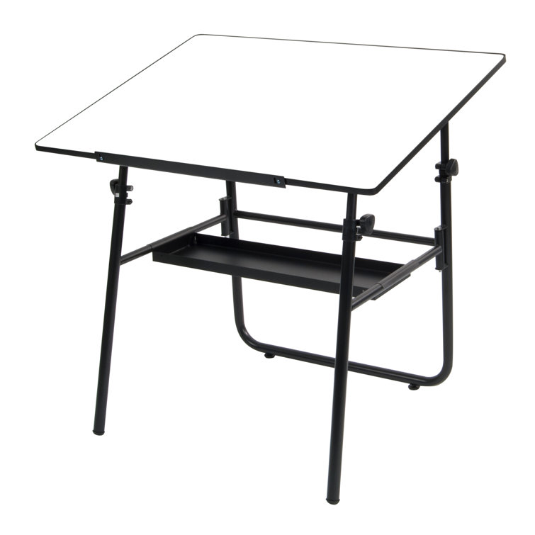 Ultima 42'' Black and White Adjustable Drafting Table