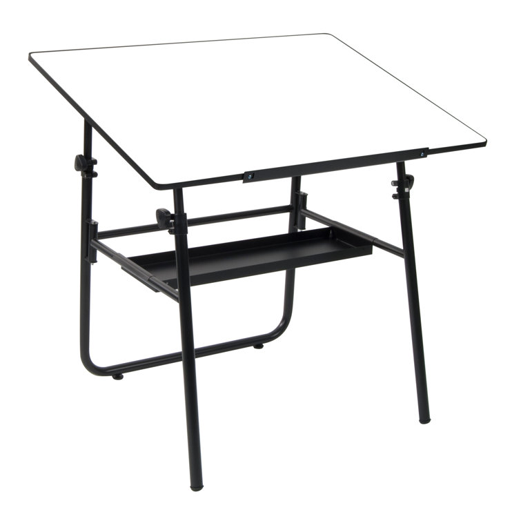 Ultima 42'' Black and White Adjustable Drafting Table