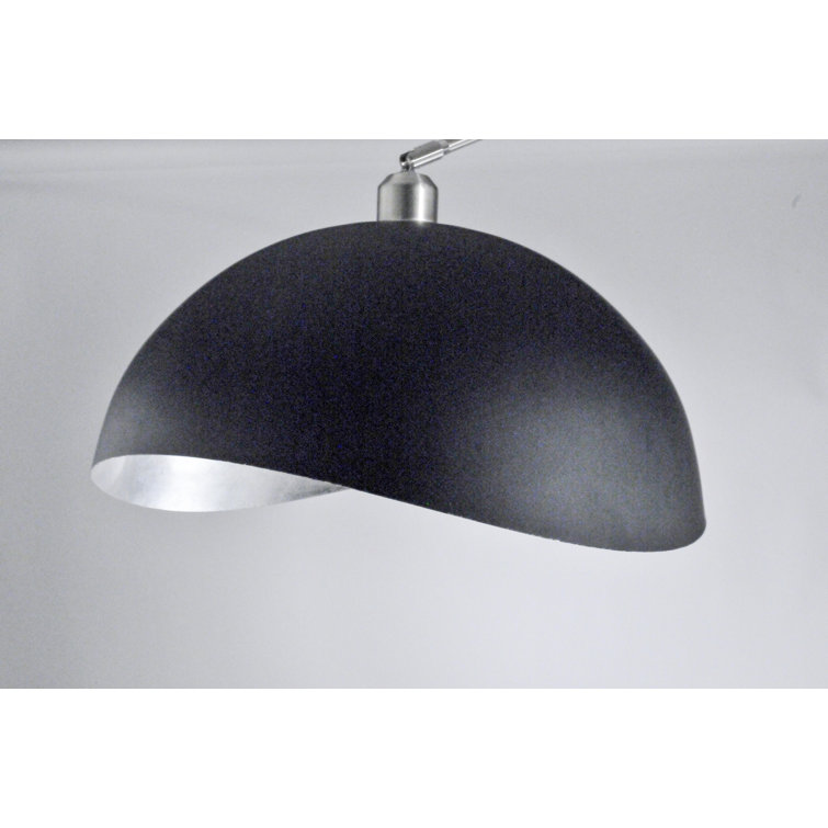 Luna Bella 92" Matte Black and Nickel Arc Floor Lamp