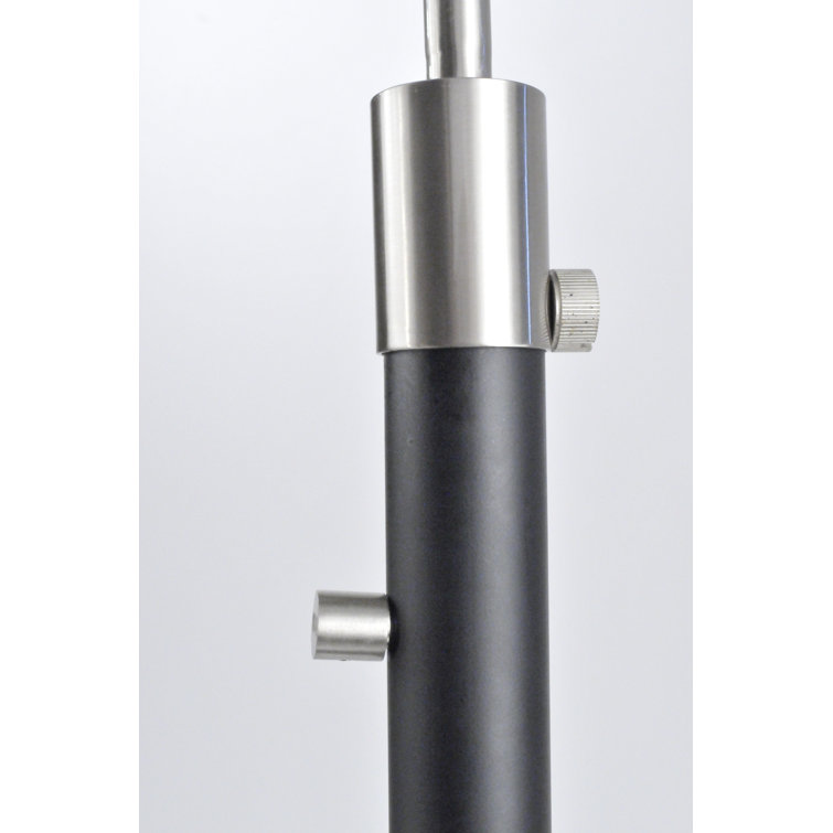 Luna Bella 92" Matte Black and Nickel Arc Floor Lamp