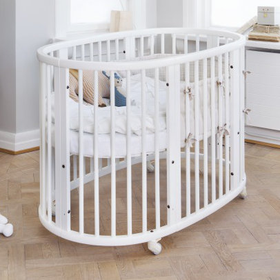 Hazy Grey Beechwood Crib and Toddler Bed Extension Kit