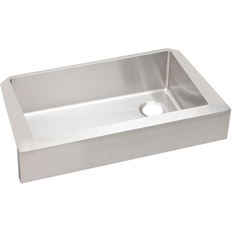 Crosstown 36" Satin Stainless Steel Farmhouse Kitchen Sink