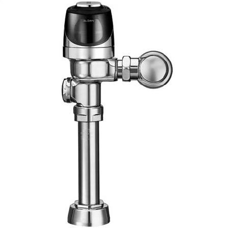 Chrome Battery-Powered Sensor Flush Valve for Water Closets