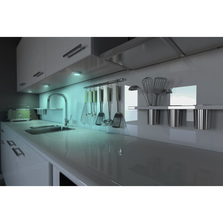 Adjustable RGB LED Under Cabinet Puck Lights with Remote