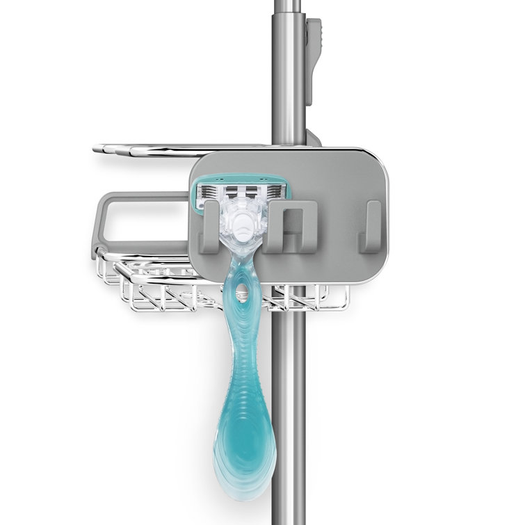 XL Stainless Steel Adjustable Shower Caddy with Suction Mount