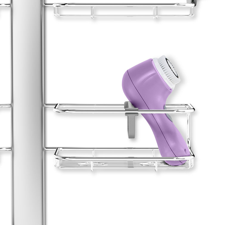 XL Stainless Steel Adjustable Shower Caddy with Suction Mount