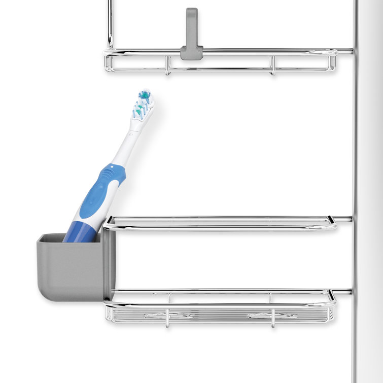 XL Stainless Steel Adjustable Shower Caddy with Suction Mount