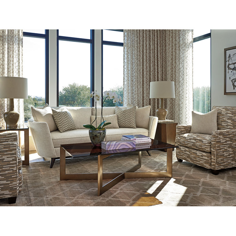 Zavala Transitional Bronze Finish 53'' Rectangular Cocktail Table