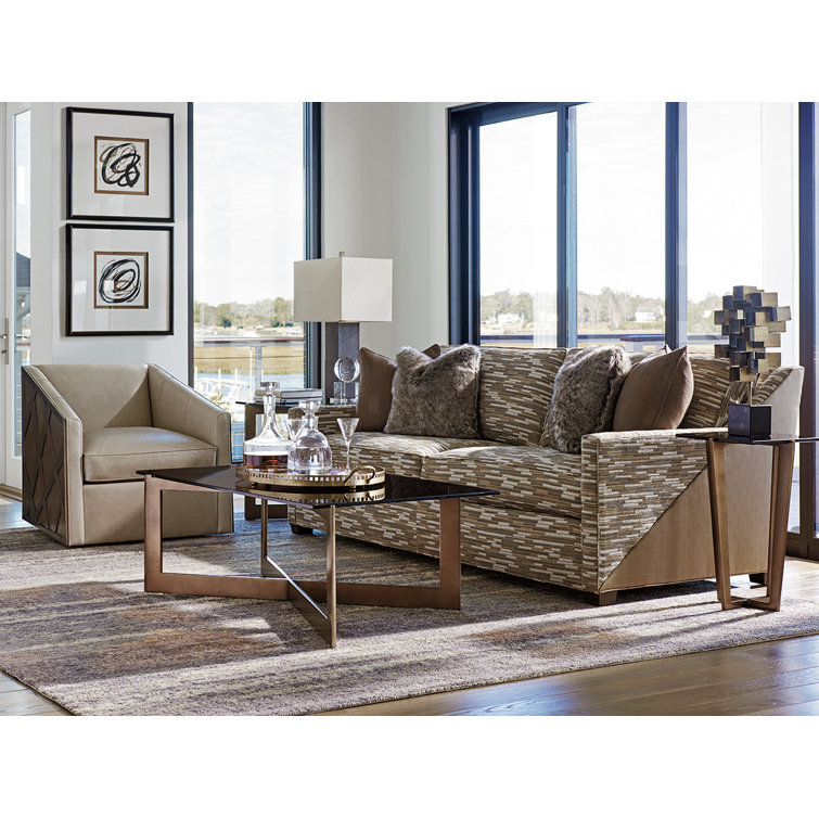 Zavala Transitional Bronze Finish 53'' Rectangular Cocktail Table
